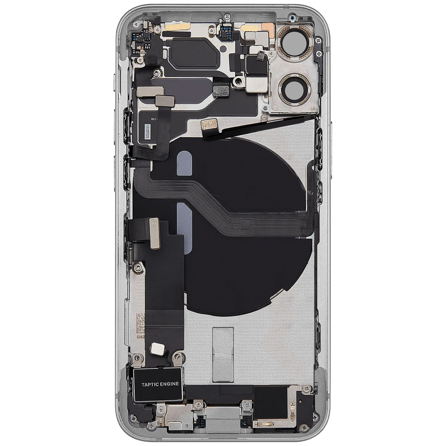 Back Housing W/ Charging Port Flex & Small Parts For iPhone 12 Mini (EU / Global Version) (Used OEM Pull: Grade B) (White)
