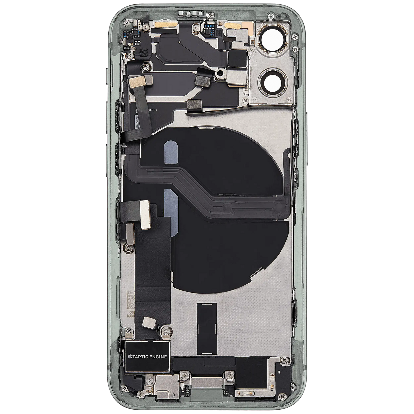 Back Housing W/ Charging Port Flex & Small Parts For iPhone 12 Mini (US Version) (Used OEM Pull: Grade A) (Green)
