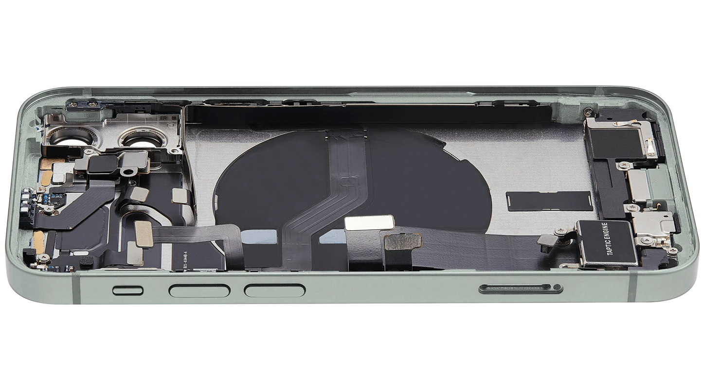 Back Housing W/ Charging Port Flex & Small Parts For iPhone 12 Mini (US Version) (Used OEM Pull: Grade A) (Green)