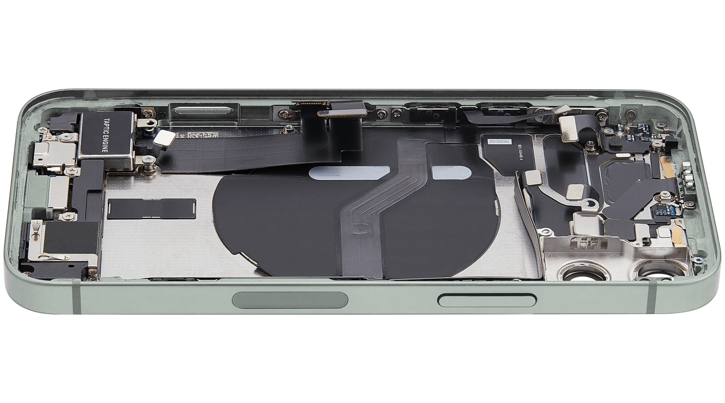 Back Housing W/ Charging Port Flex & Small Parts For iPhone 12 Mini (US Version) (Used OEM Pull: Grade A) (Green)