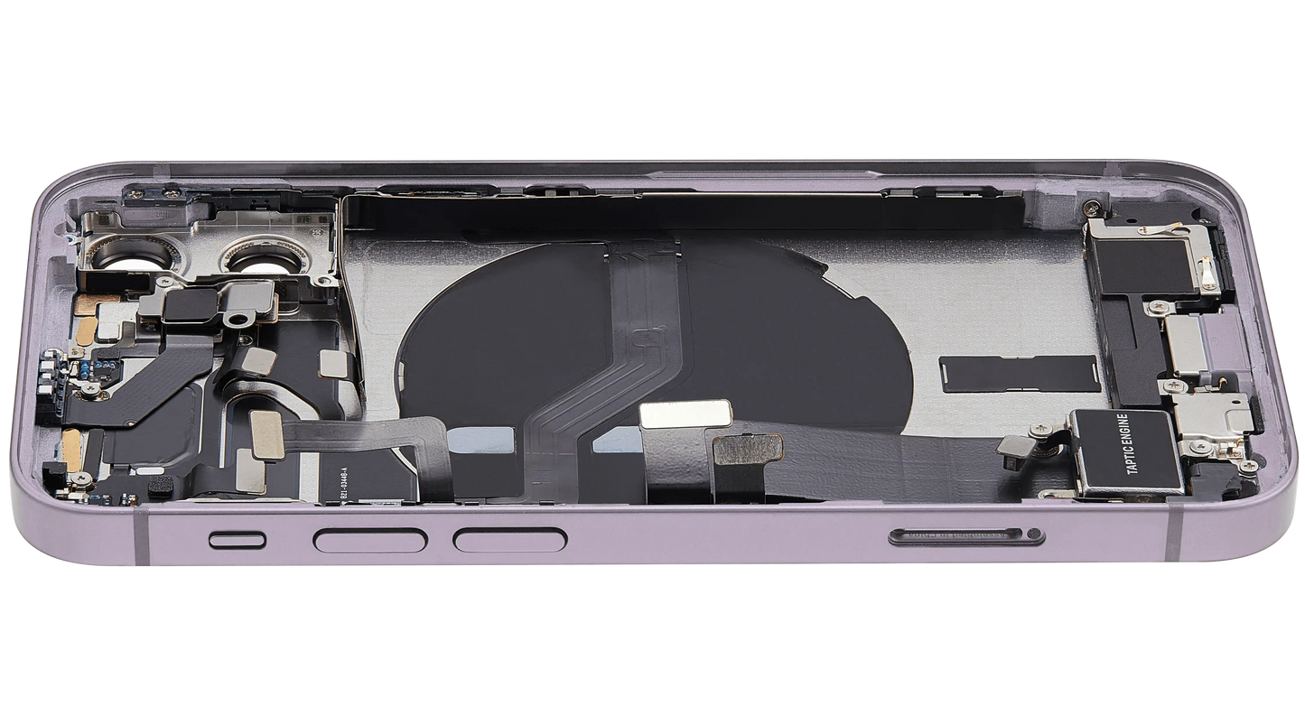 Back Housing W/ Charging Port Flex & Small Parts For iPhone 12 Mini (US Version) (Used OEM Pull: Grade A) (Purple)