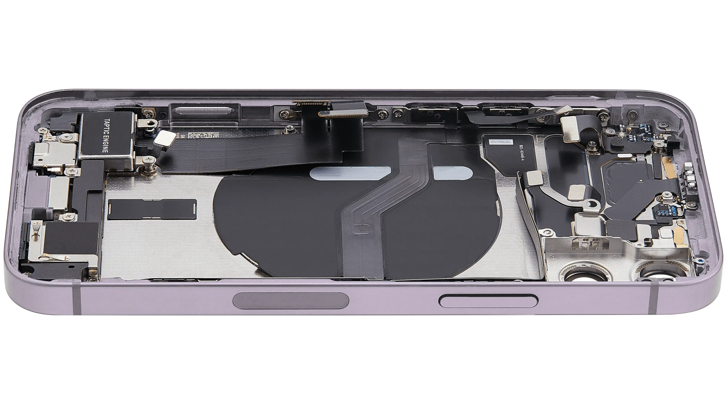Back Housing W/ Charging Port Flex & Small Parts For iPhone 12 Mini (US Version) (Used OEM Pull: Grade A) (Purple)