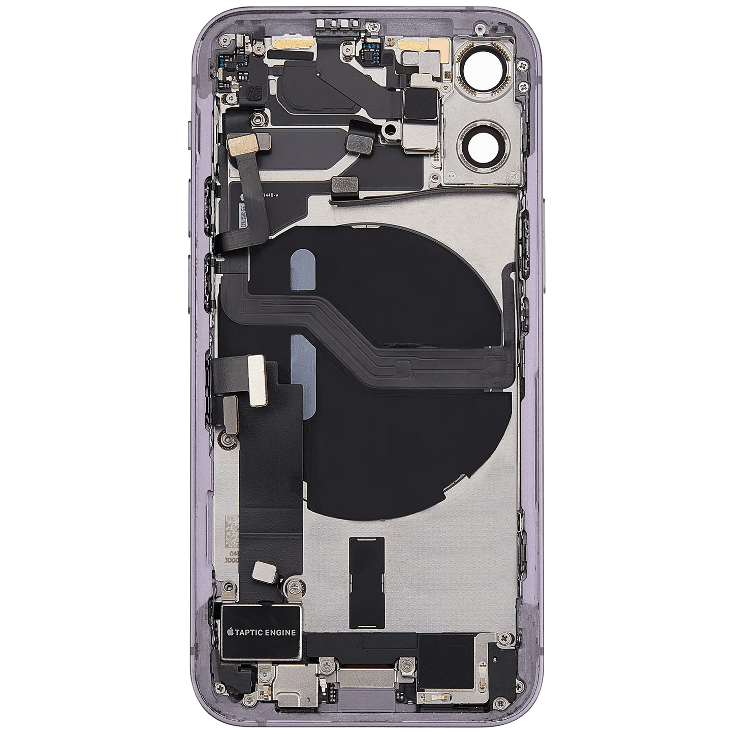 Back Housing W/ Charging Port Flex & Small Parts For iPhone 12 Mini (US Version) (Used OEM Pull: Grade B) (Purple)