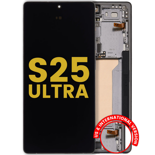 OLED Assembly With Frame For Samsung Galaxy S25 Ultra 5G (Refurbished) (US & International) (Titanium Jet Black)
