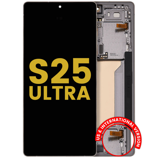 OLED Assembly With Frame For Samsung Galaxy S25 Ultra 5G (Refurbished) (US & International) (Titanium Pink Gold / Jade Green / Grey)