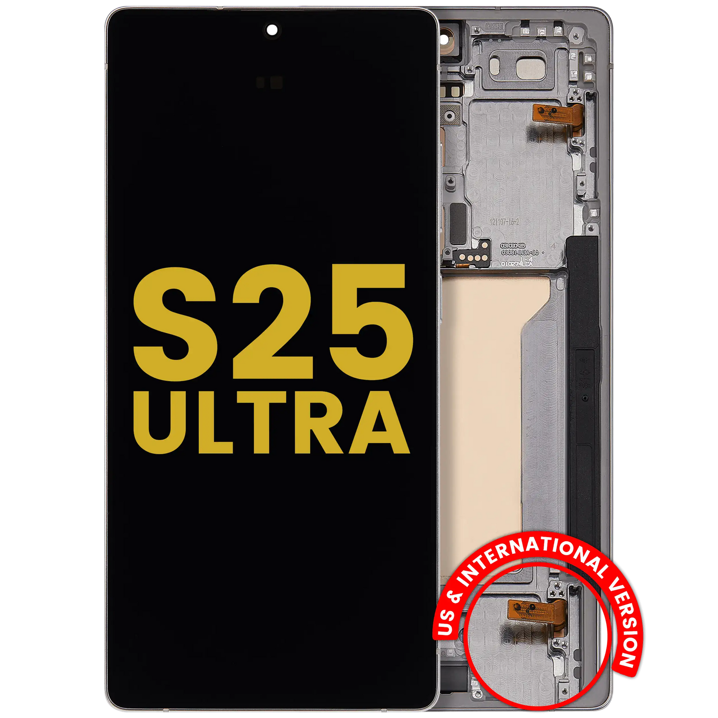 OLED Assembly With Frame For Samsung Galaxy S25 Ultra 5G (Refurbished) (US & International) (Titanium White Silver)