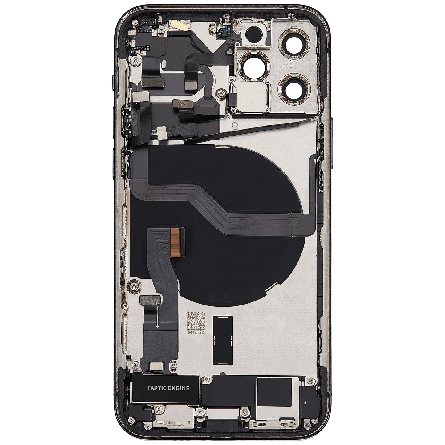 Back Housing W/ Charging Port Flex & Small Parts For iPhone 12 Pro (EU / Global Version) (Used OEM Pull: Grade B) (Pacific Blue)