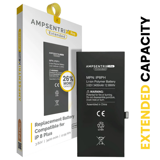 Replacement Battery For iPhone 8 Plus (AmpSentrix Pro Extended)