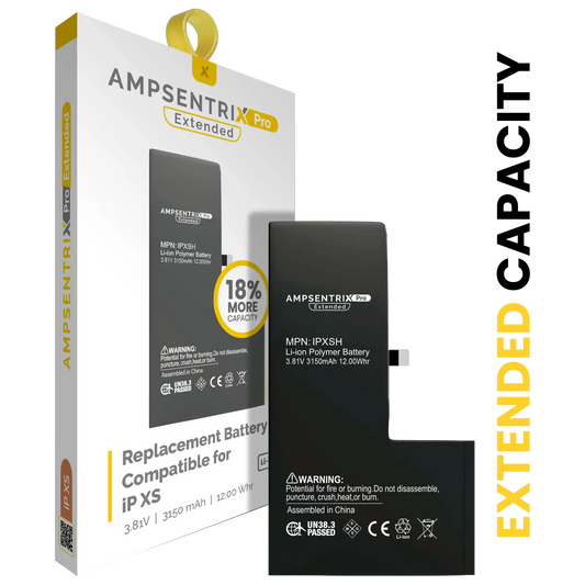 Replacement Battery For iPhone XS (AmpSentrix Pro Extended)