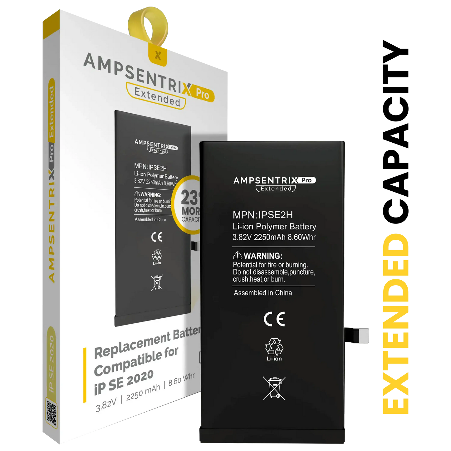 Replacement Battery For iPhone SE (2020) (AmpSentrix Pro Extended)