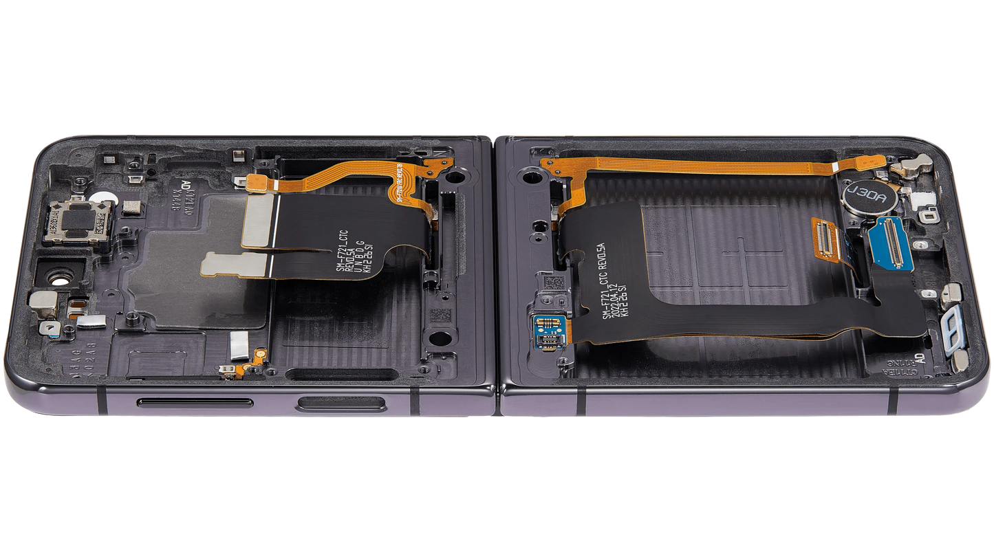 Buy Inner OLED Assembly With Frame For Samsung Galaxy Z Flip 4 5G (US & International Version) (Refurbished) (Graphite) - High Quality Replacement Part - View 5 | TechDrip Canada