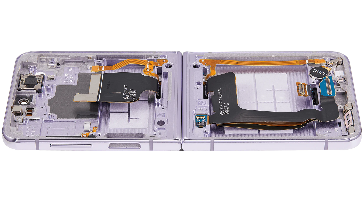 Buy Inner OLED Assembly With Frame For Samsung Galaxy Z Flip 4 5G (US & International Version) (Refurbished) (Bora Purple) - High Quality Replacement Part - View 5 | TechDrip Canada