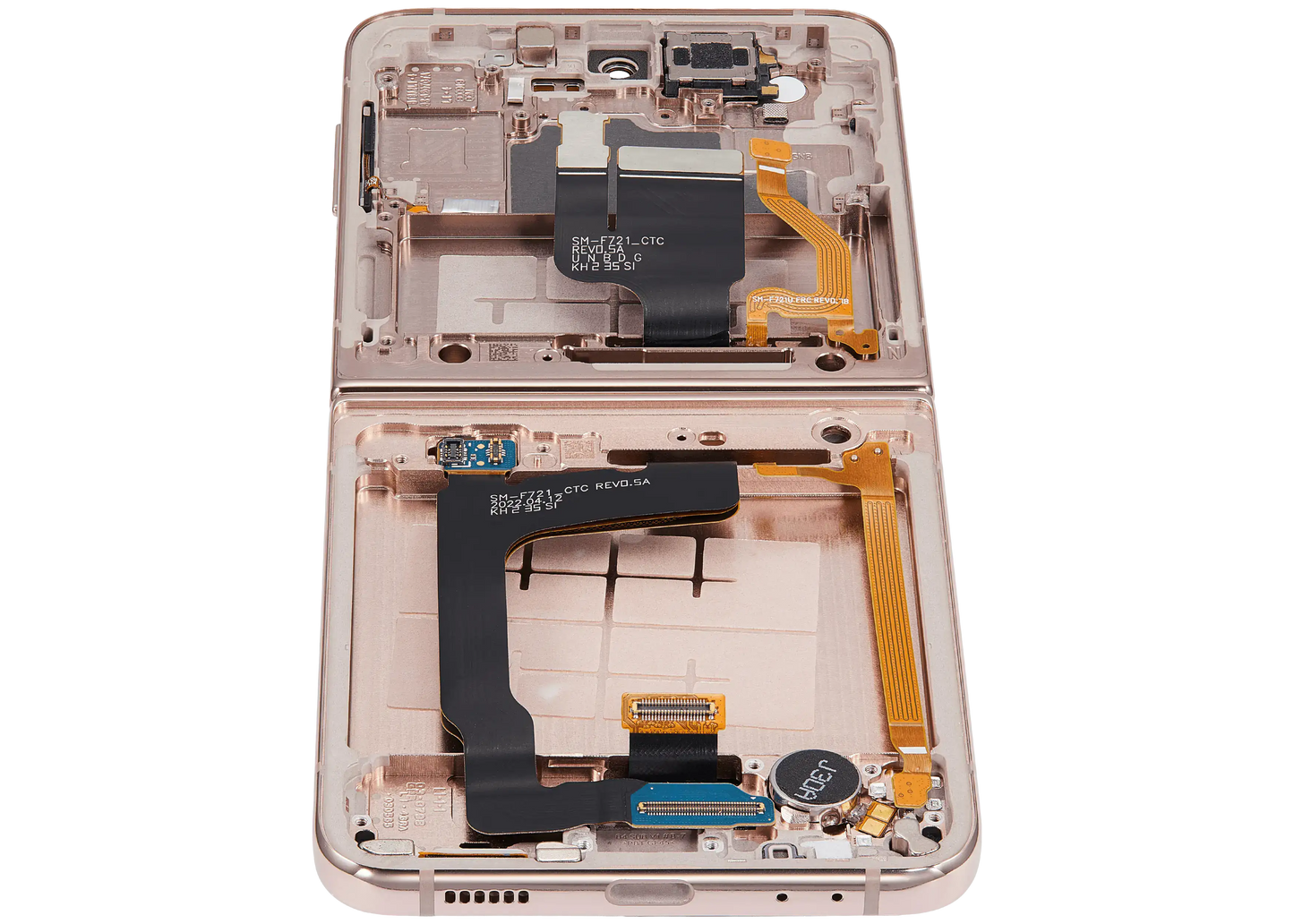 Buy Inner OLED Assembly With Frame For Samsung Galaxy Z Flip 4 5G (US & International Version) (Refurbished) (Pink Gold) - High Quality Replacement Part - View 3 | TechDrip Canada