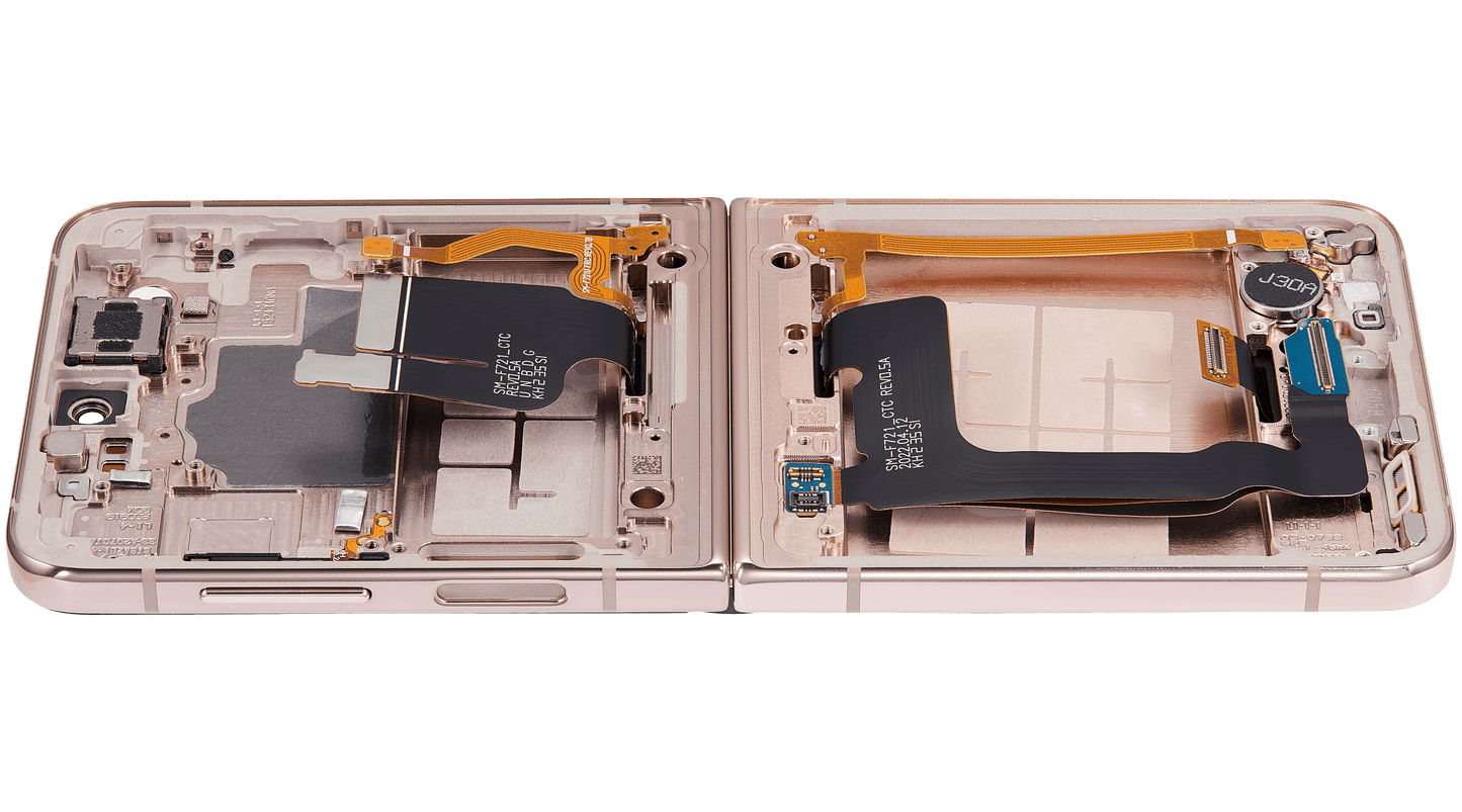 Buy Inner OLED Assembly With Frame For Samsung Galaxy Z Flip 4 5G (US & International Version) (Refurbished) (Pink Gold) - High Quality Replacement Part - View 5 | TechDrip Canada