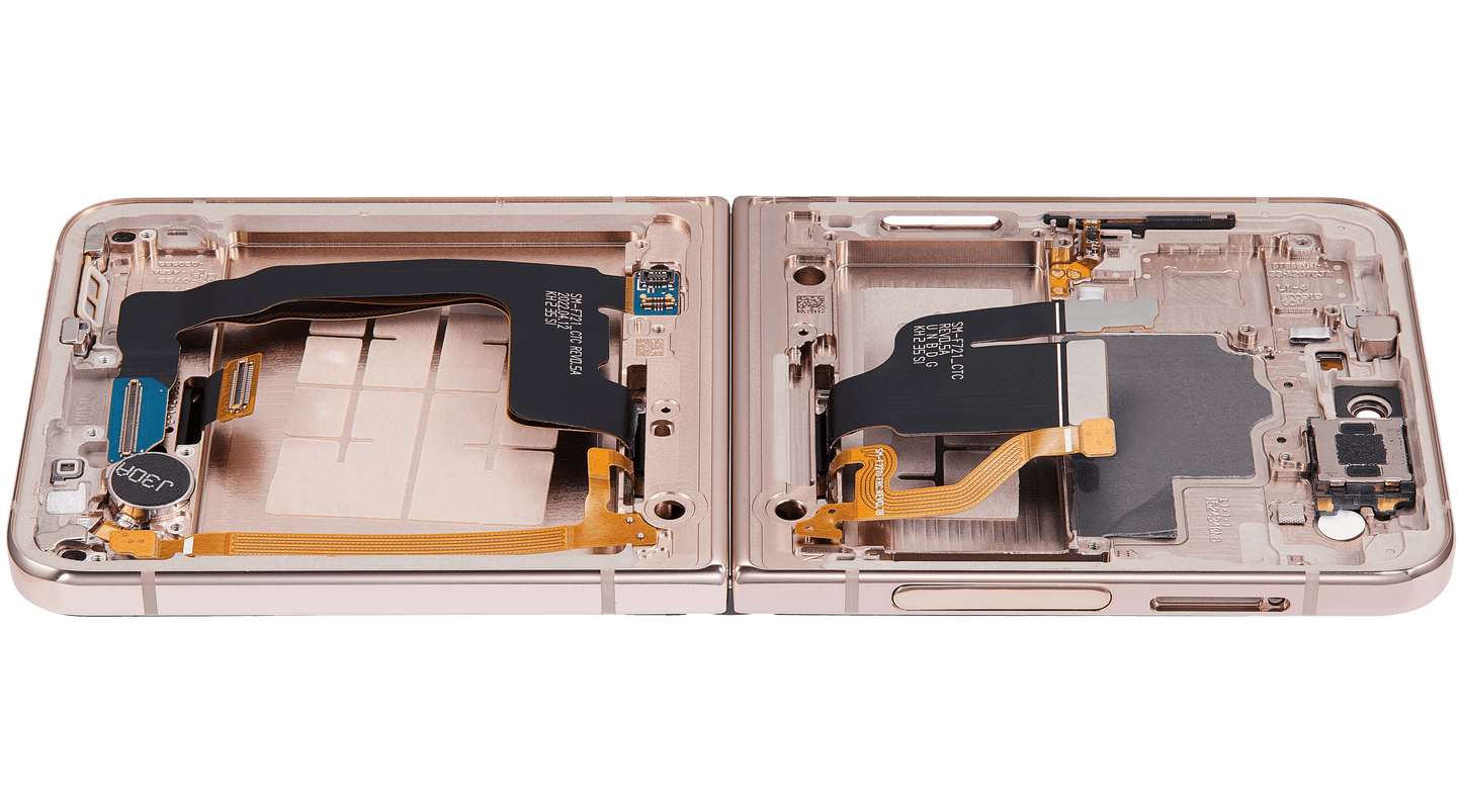 Buy Inner OLED Assembly With Frame For Samsung Galaxy Z Flip 4 5G (US & International Version) (Refurbished) (Pink Gold) - High Quality Replacement Part - View 6 | TechDrip Canada