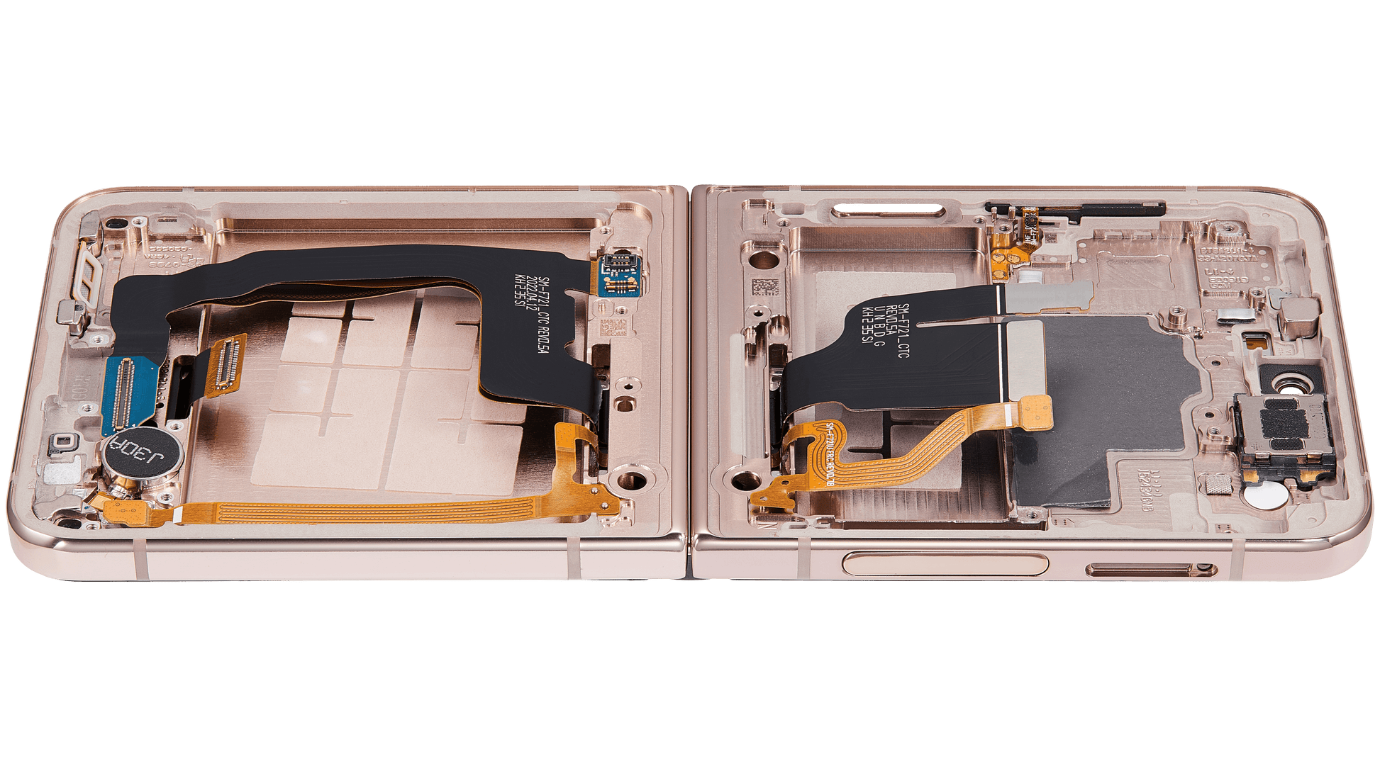 Buy Inner OLED Assembly With Frame For Samsung Galaxy Z Flip 4 5G (US & International Version) (Refurbished) (Pink Gold) - High Quality Replacement Part - View 6 | TechDrip Canada