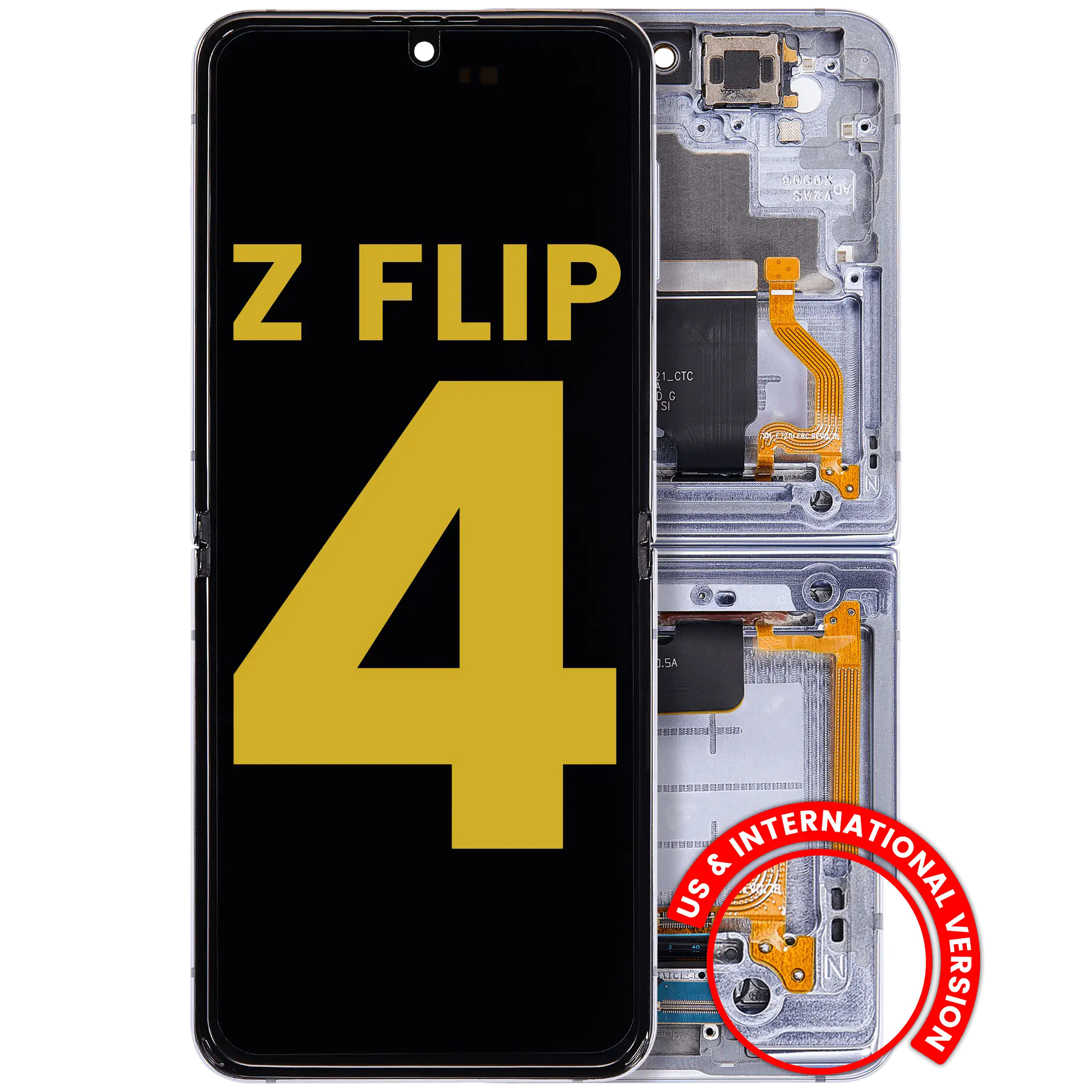 Buy Inner OLED Assembly With Frame For Samsung Galaxy Z Flip 4 5G (US & International Version) (Refurbished) (Blue) - High Quality Replacement Part - View 1 | TechDrip Canada