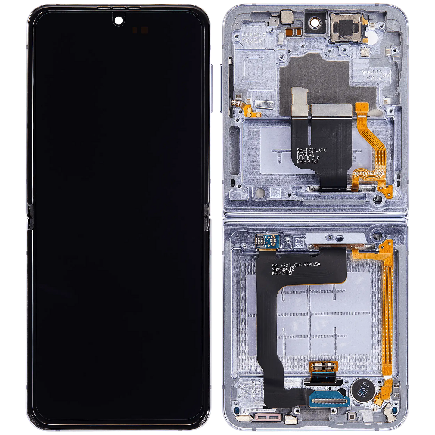 Buy Inner OLED Assembly With Frame For Samsung Galaxy Z Flip 4 5G (US & International Version) (Refurbished) (Blue) - High Quality Replacement Part - View 7 | TechDrip Canada
