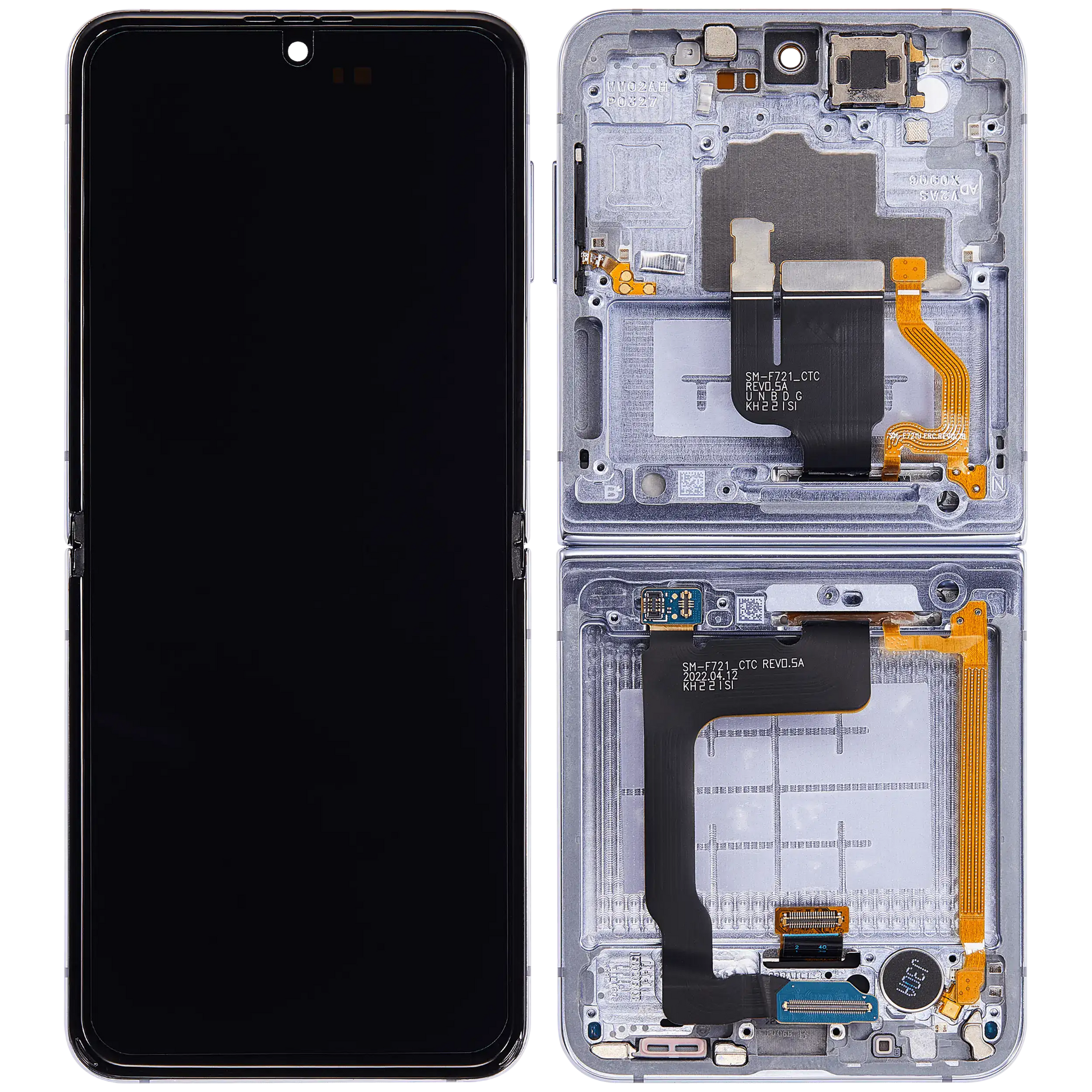 Buy Inner OLED Assembly With Frame For Samsung Galaxy Z Flip 4 5G (US & International Version) (Refurbished) (Blue) - High Quality Replacement Part - View 7 | TechDrip Canada