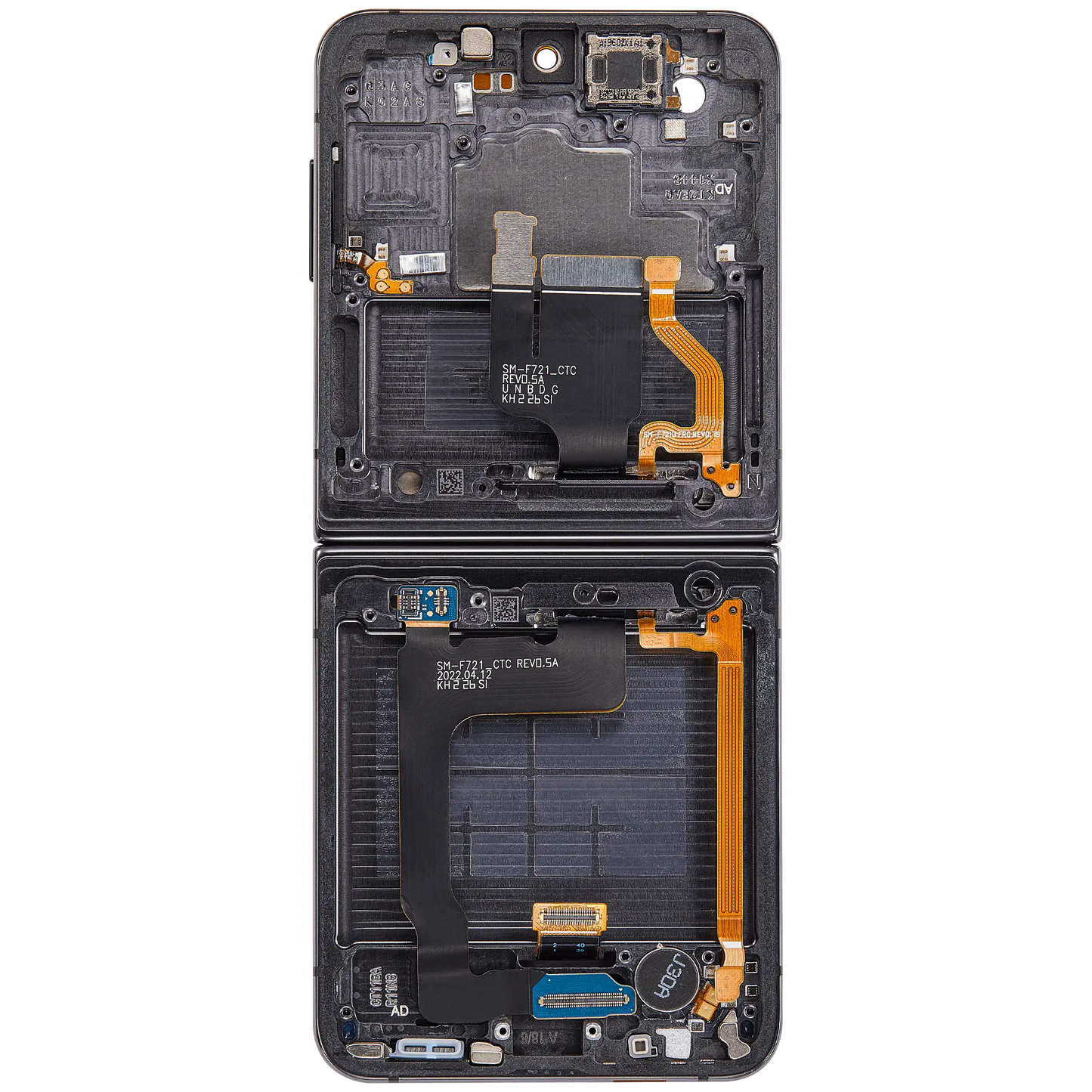 Buy Inner OLED Assembly With Frame Compatible For Samsung Galaxy Z Flip 4 5G (F721) (US & International Version) (Aftermarket Plus) (Graphite) - High Quality Replacement Part - View 9 | TechDrip Canada