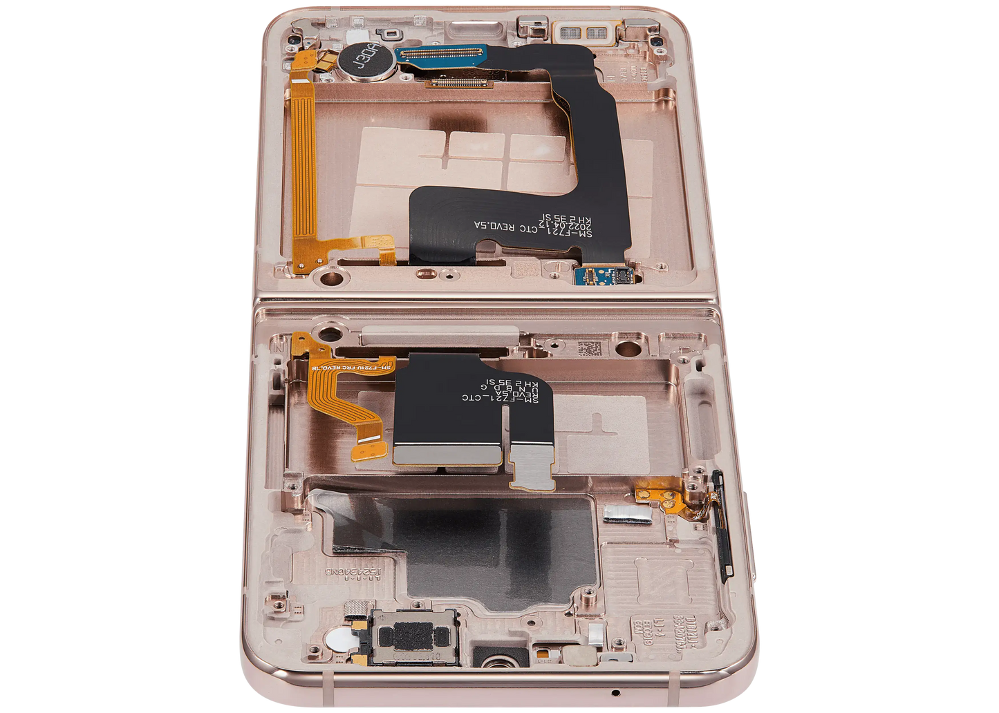 Buy Inner OLED Assembly With Frame Compatible For Samsung Galaxy Z Flip 4 5G (F721) (US & International Version) (Aftermarket Plus) (Pink Gold) - High Quality Replacement Part - View 4 | TechDrip Canada