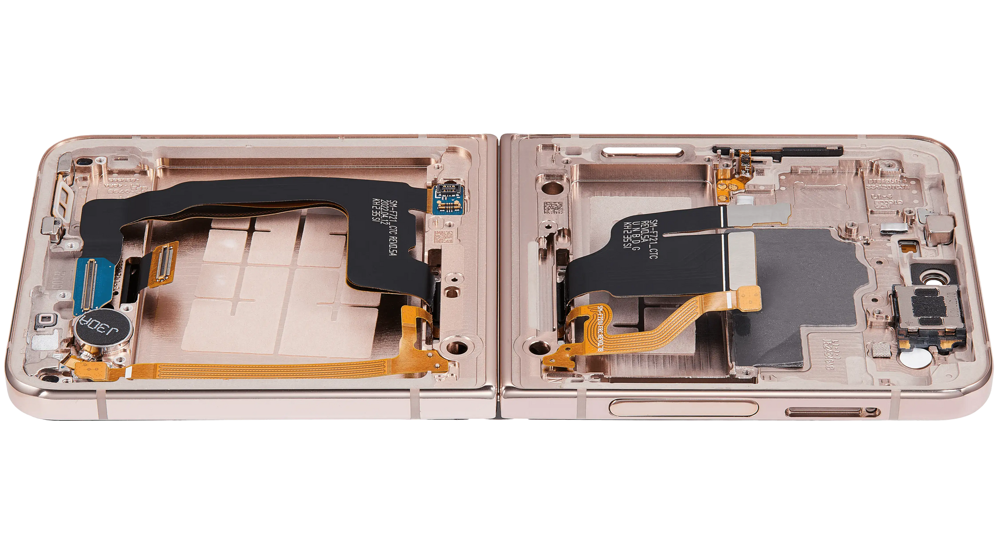 Buy Inner OLED Assembly With Frame Compatible For Samsung Galaxy Z Flip 4 5G (F721) (US & International Version) (Aftermarket Plus) (Pink Gold) - High Quality Replacement Part - View 6 | TechDrip Canada