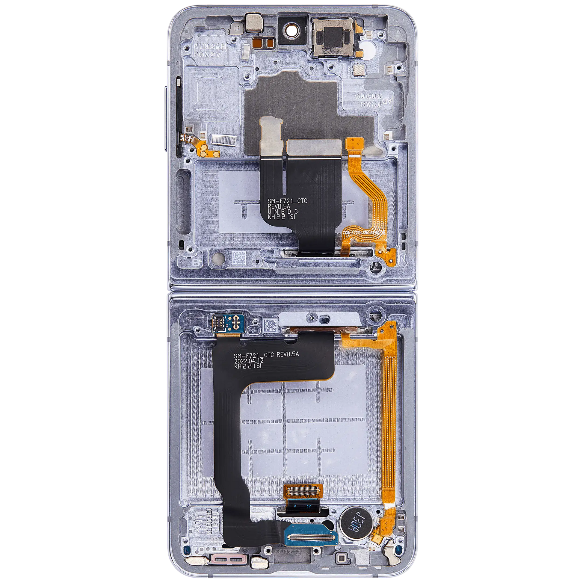 Buy Inner OLED Assembly With Frame Compatible For Samsung Galaxy Z Flip 4 5G (F721) (US & International Version) (Aftermarket Plus) (Blue) - High Quality Replacement Part - View 9 | TechDrip Canada