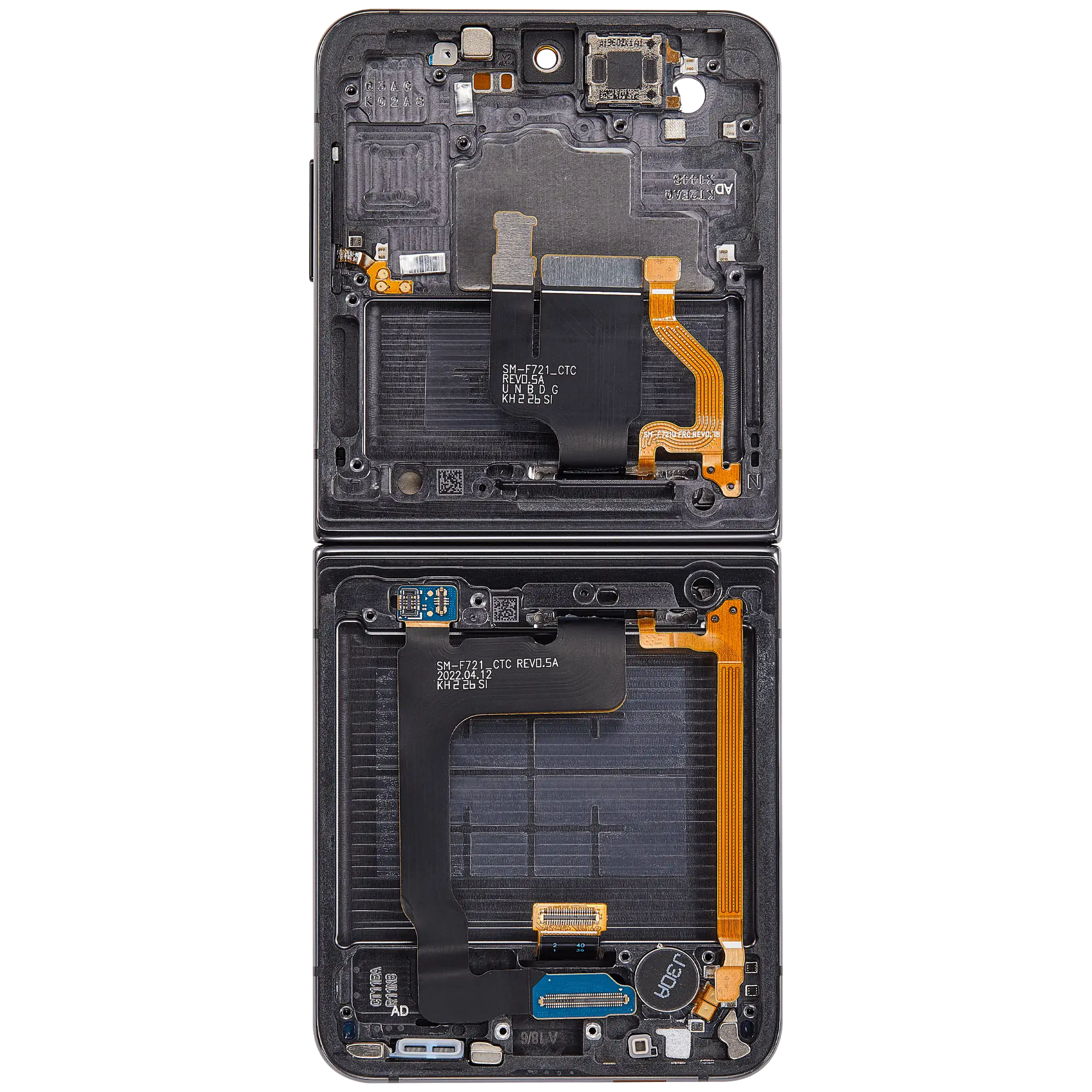 Buy Inner OLED Assembly With Frame Compatible For Samsung Galaxy Z Flip 4 5G (F721) (US & International Version) (Aftermarket) (Graphite) - High Quality Replacement Part - View 9 | TechDrip Canada