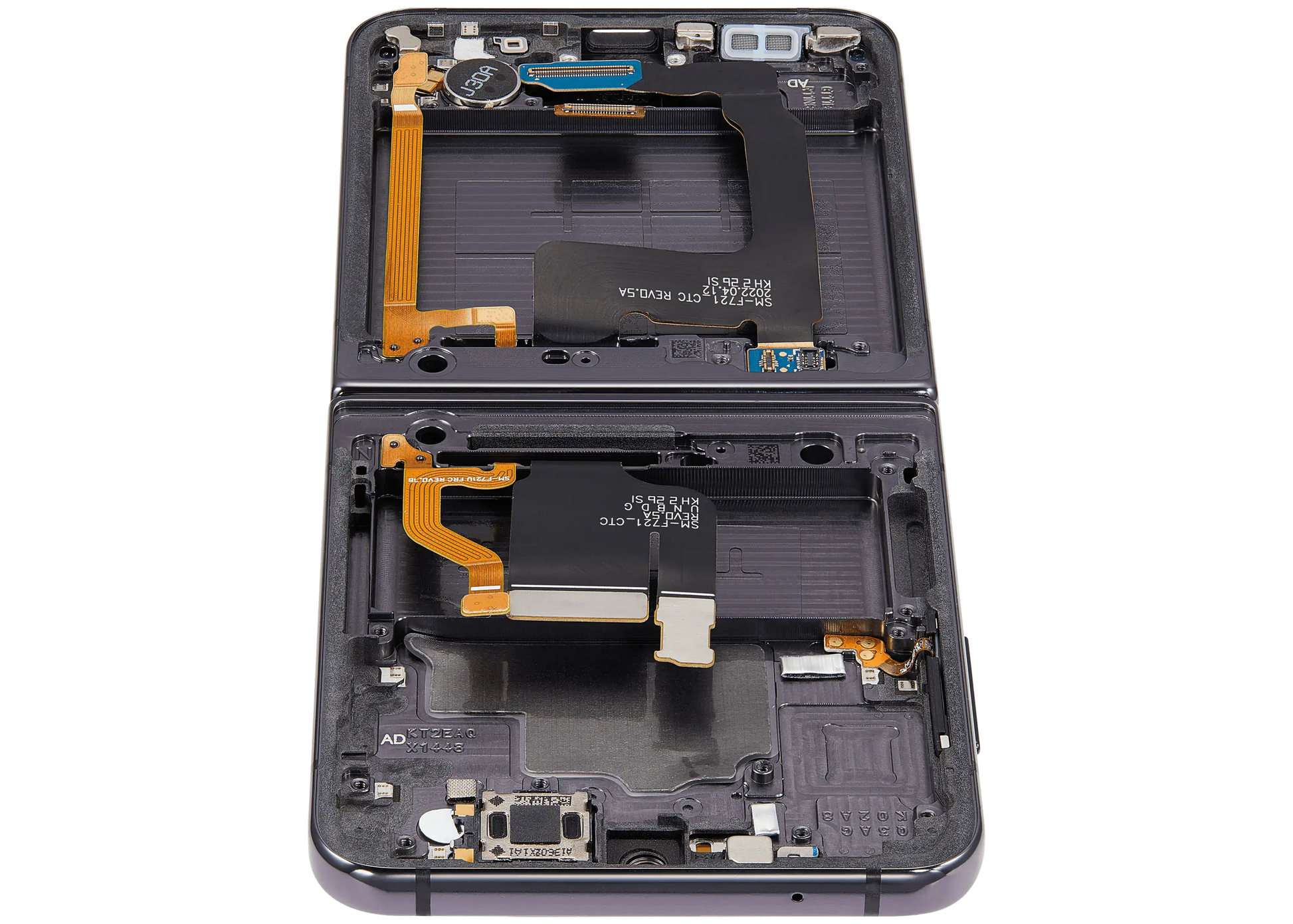 Buy Inner OLED Assembly With Frame Compatible For Samsung Galaxy Z Flip 4 5G (F721) (US & International Version) (Aftermarket) (Graphite) - High Quality Replacement Part - View 3 | TechDrip Canada