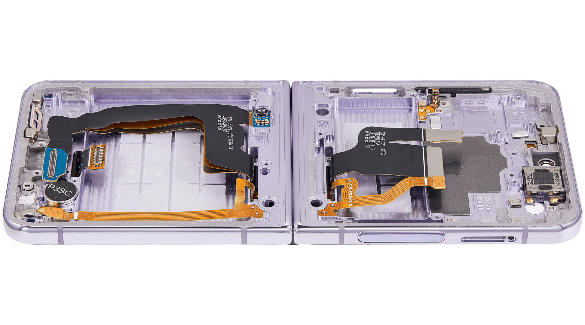Buy Inner OLED Assembly With Frame Compatible For Samsung Galaxy Z Flip 4 5G (F721) (US & International Version) (Aftermarket) (Bora Purple) - High Quality Replacement Part - View 6 | TechDrip Canada