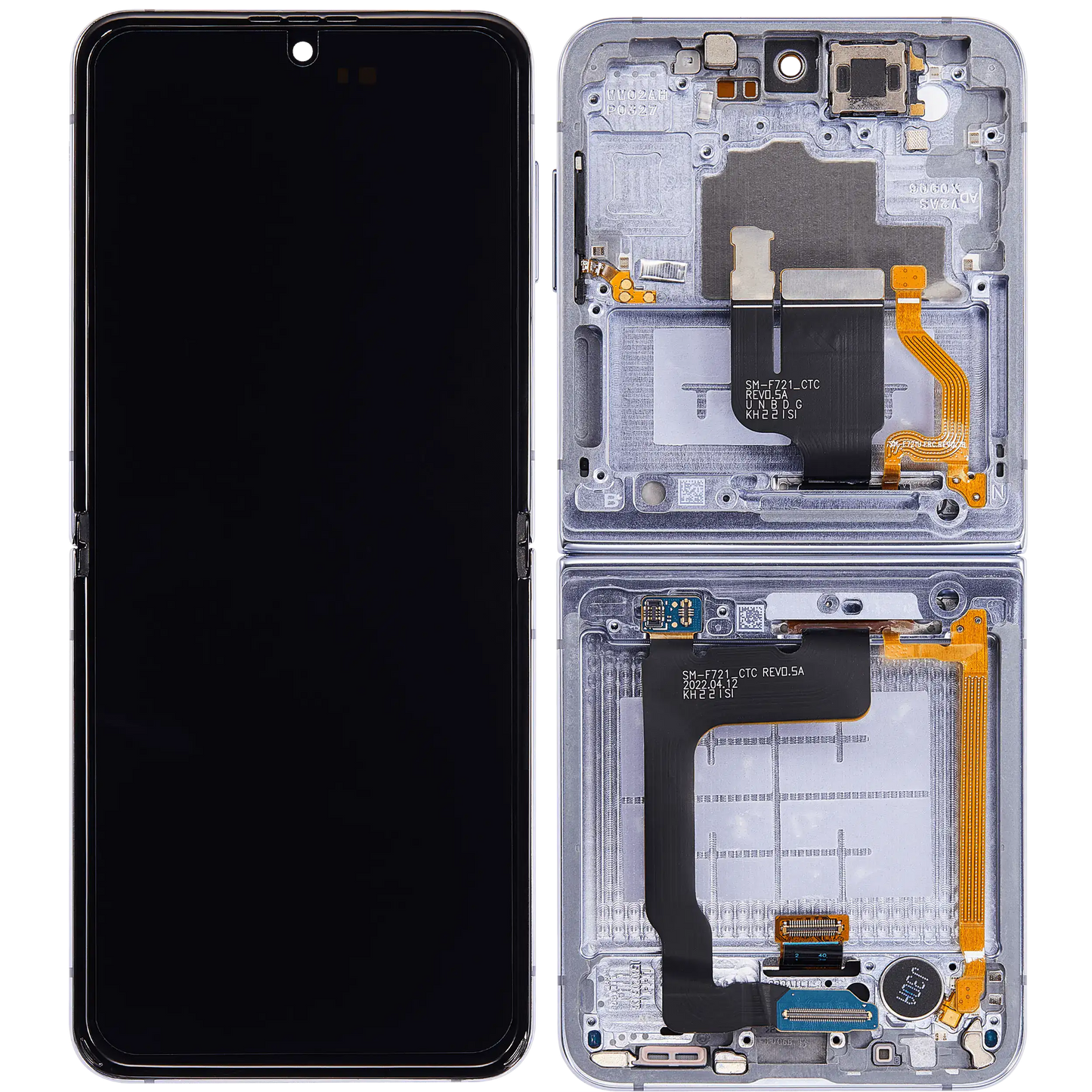 Buy Inner OLED Assembly With Frame Compatible For Samsung Galaxy Z Flip 4 5G (F721) (US & International Version) (Aftermarket) (Blue) - High Quality Replacement Part - View 7 | TechDrip Canada