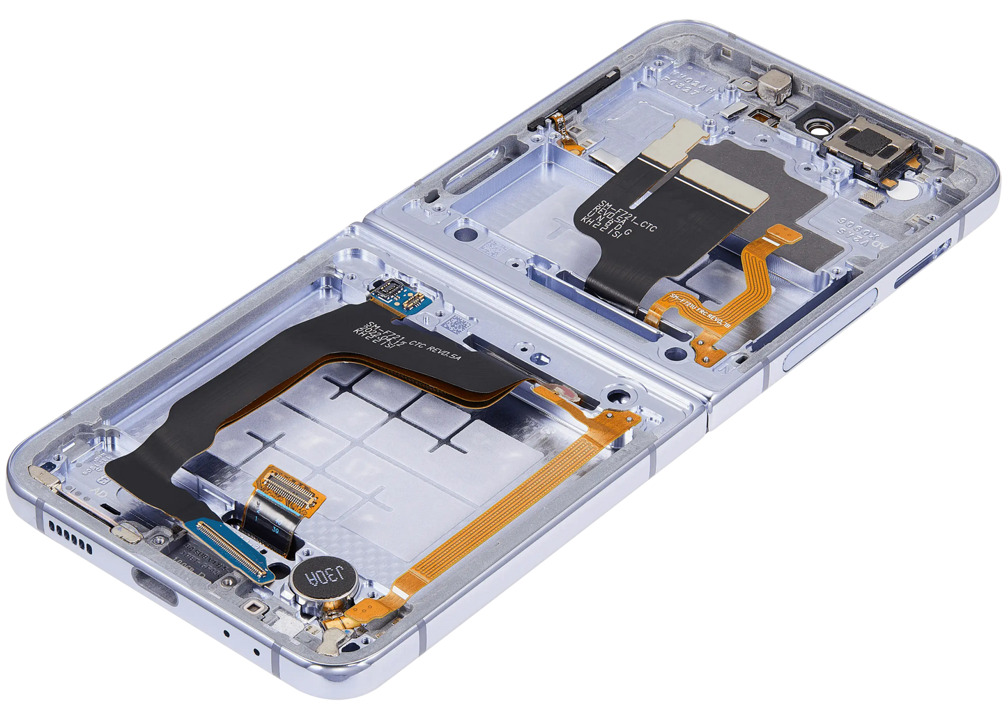 Buy Inner OLED Assembly With Frame Compatible For Samsung Galaxy Z Flip 4 5G (F721) (US & International Version) (Aftermarket) (Blue) - High Quality Replacement Part - View 2 | TechDrip Canada