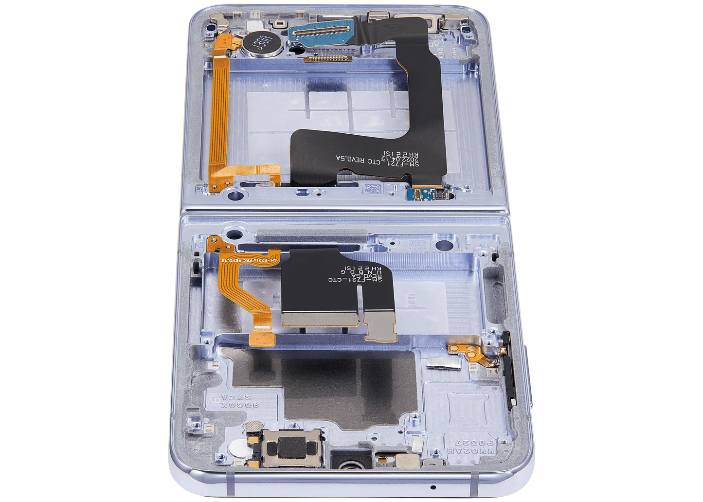 Buy Inner OLED Assembly With Frame Compatible For Samsung Galaxy Z Flip 4 5G (F721) (US & International Version) (Aftermarket) (Blue) - High Quality Replacement Part - View 3 | TechDrip Canada
