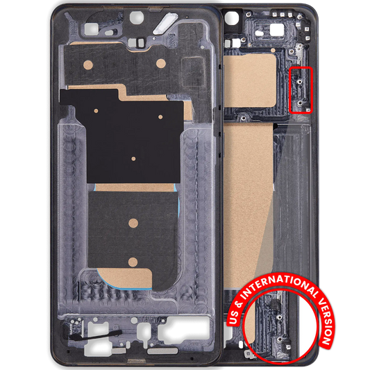 Mid-Frame Housing Compatible For Samsung Galaxy S25 Edge 5G (US & International Version) (Titanium Jetblack)