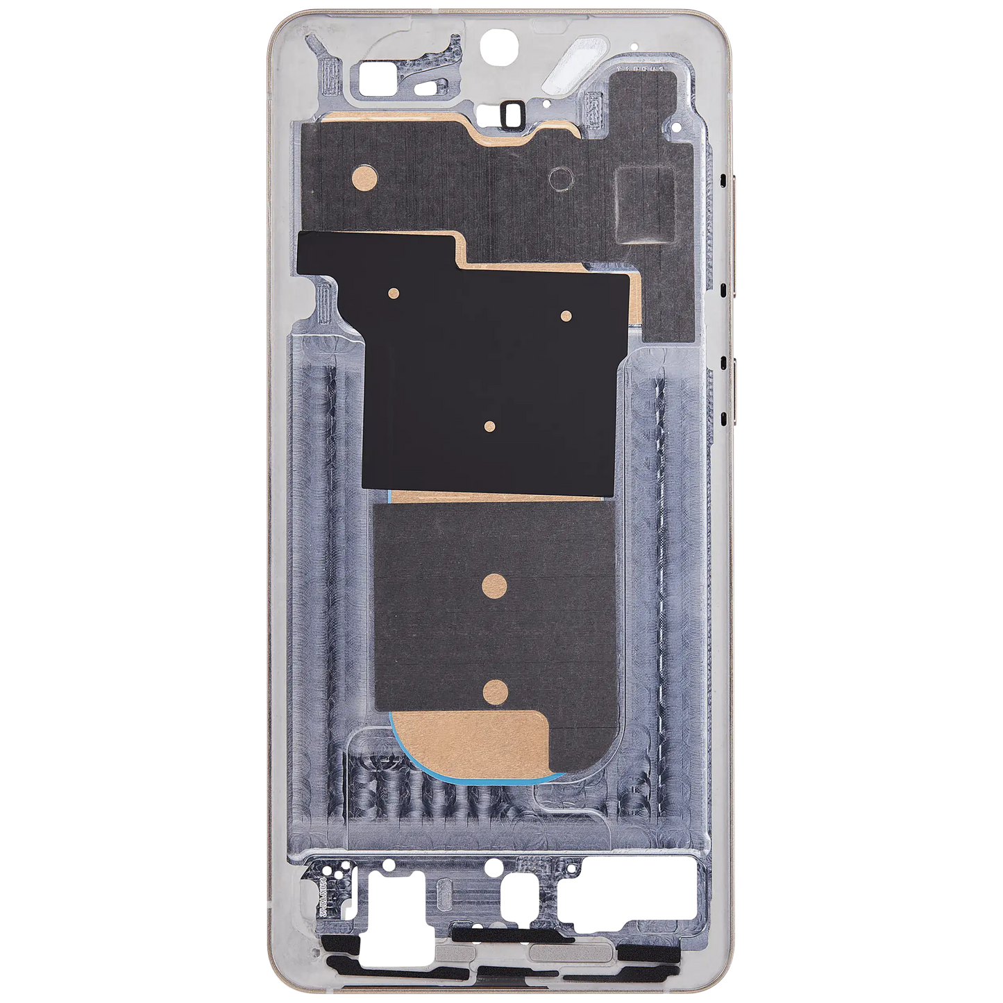 Mid-Frame Housing Compatible For Samsung Galaxy S25 Edge 5G (US & International Version) (Titanium Icyblue / Titanium Silver)