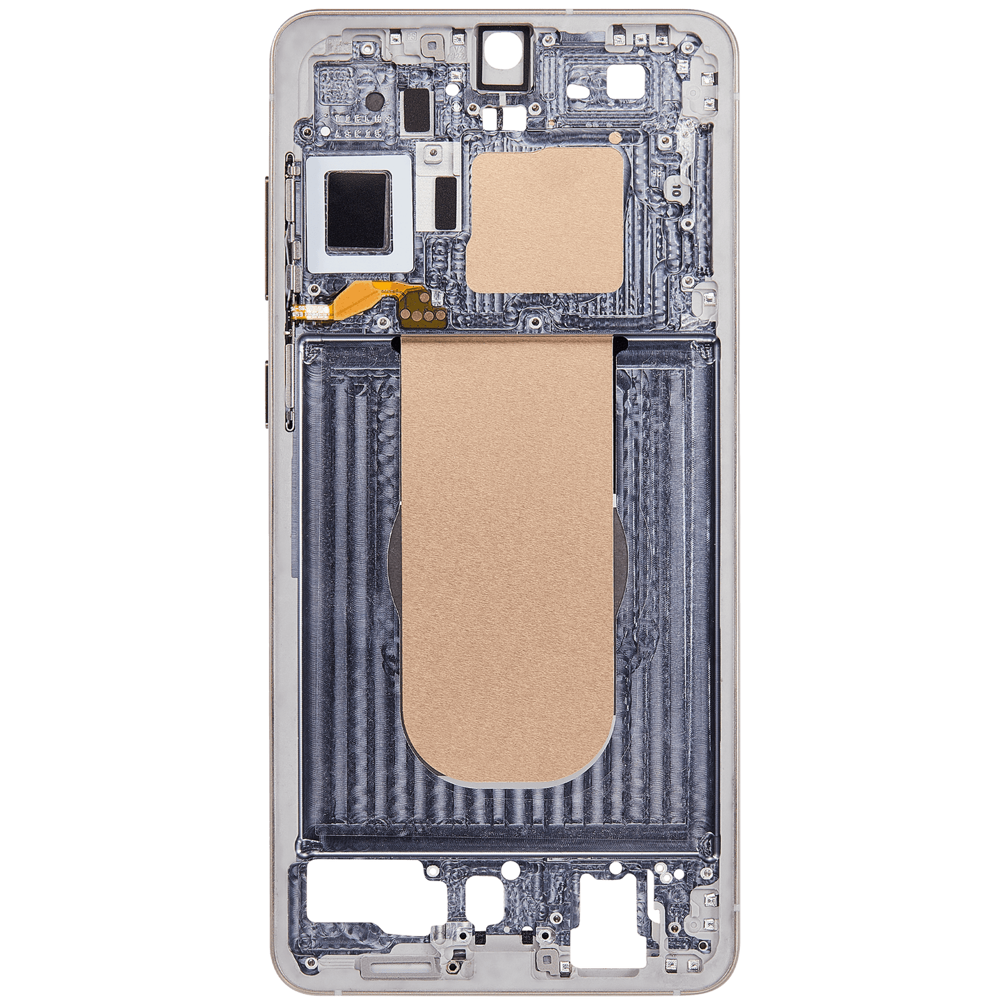 Mid-Frame Housing Compatible For Samsung Galaxy S25 Edge 5G (US & International Version) (Titanium Icyblue / Titanium Silver)