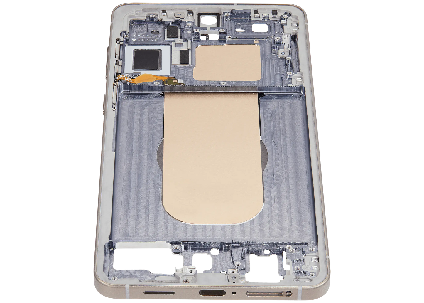 Mid-Frame Housing Compatible For Samsung Galaxy S25 Edge 5G (US & International Version) (Titanium Icyblue / Titanium Silver)