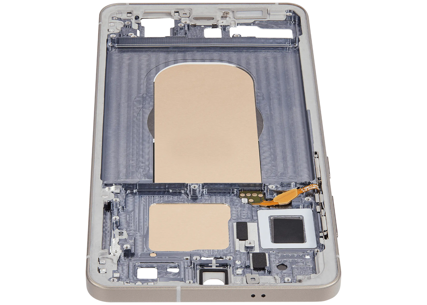 Mid-Frame Housing Compatible For Samsung Galaxy S25 Edge 5G (US & International Version) (Titanium Icyblue / Titanium Silver)