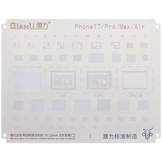 Bumblebee Stencil (QS729) For iPhone 17 / 17 Pro / 17 Pro Max / Air (Qianli)