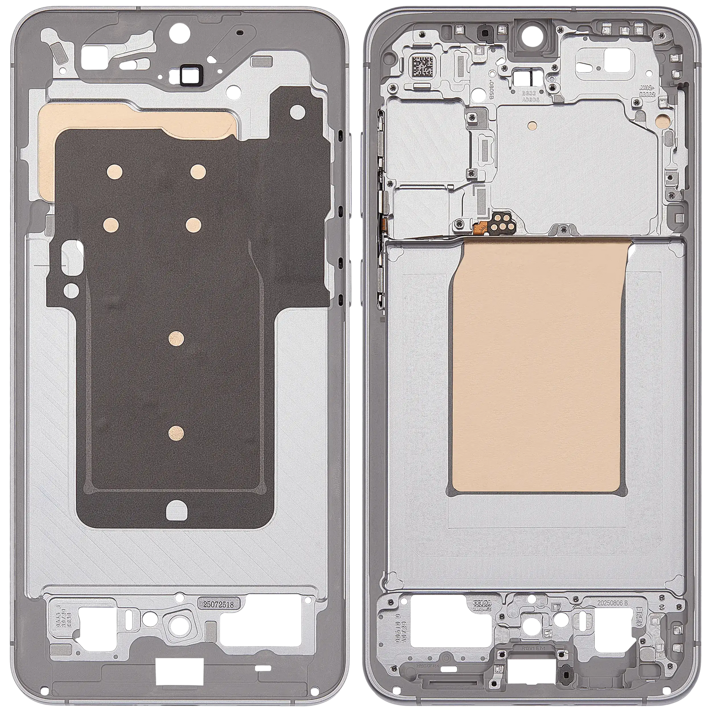 Mid-Frame Housing Compatible For Samsung Galaxy S25 FE 5G (US & International Version) (Icyblue / White)
