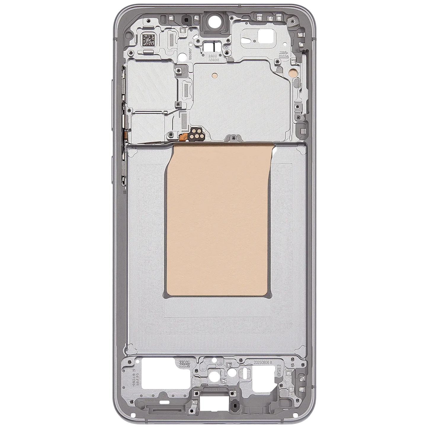 Mid-Frame Housing Compatible For Samsung Galaxy S25 FE 5G (US & International Version) (Icyblue / White)