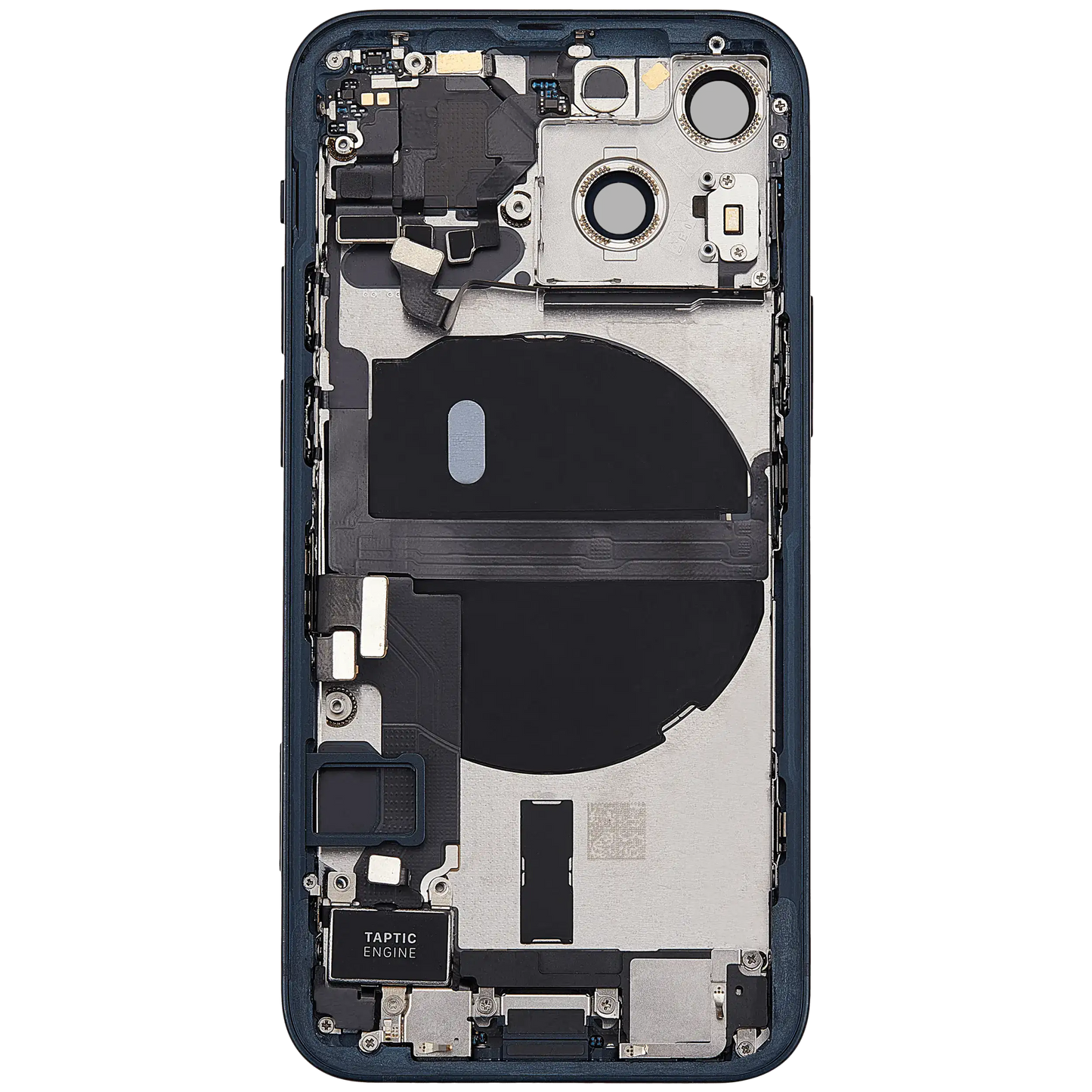 Back Housing W/ Charging Port Flex & Small Parts For iPhone 13 Mini (EU / Global Version) (Used OEM Pull: Grade B) (Blue)