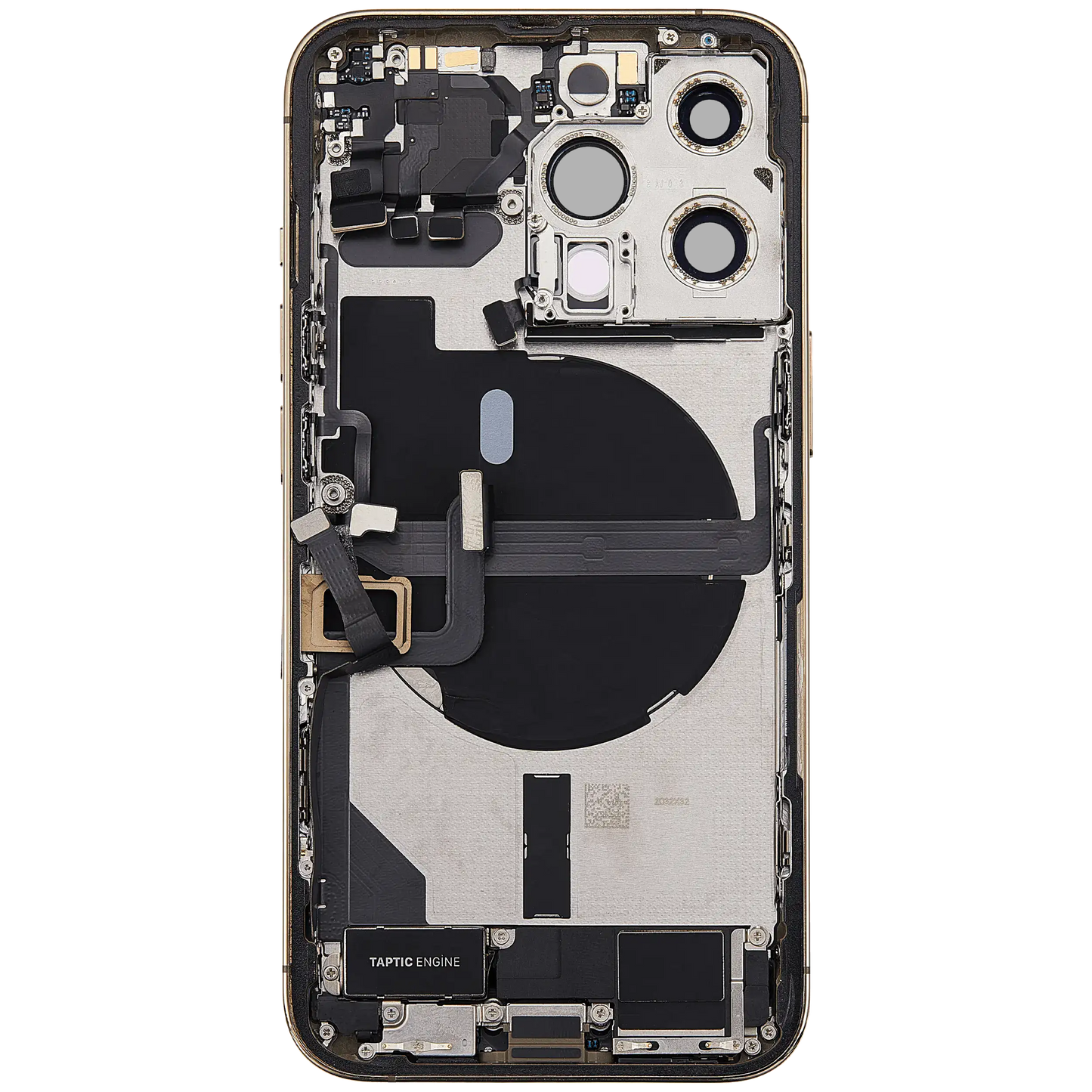 Back Housing W/ Charging Port Flex & Small Parts For iPhone 13 Pro (EU / Global Version) (Used OEM Pull: Grade A) (Gold)