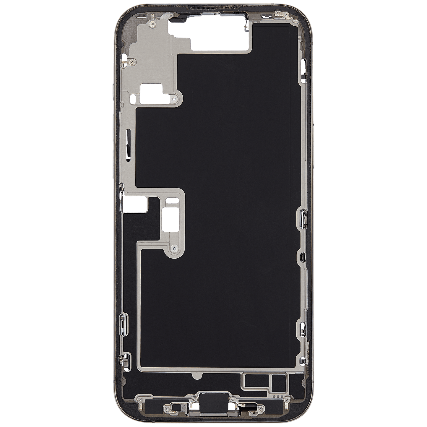 Mid-Frame Housing W/ Small Parts For iPhone 16 Pro Max (US Version) (Used OEM Pull: Grade A) (Natural Titanium)