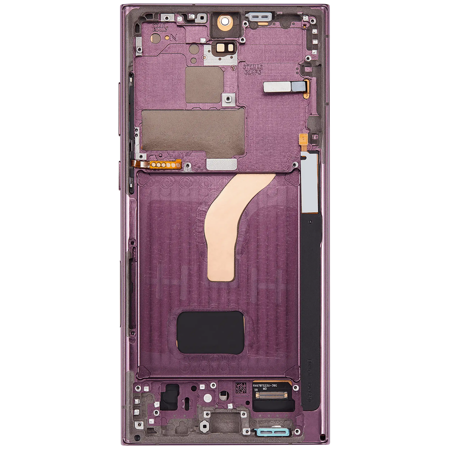 OLED Assembly With Frame For Samsung Galaxy S22 Ultra 5G (US & International Version) (Aftermarket Pro) (120Hz) (Burgundy)