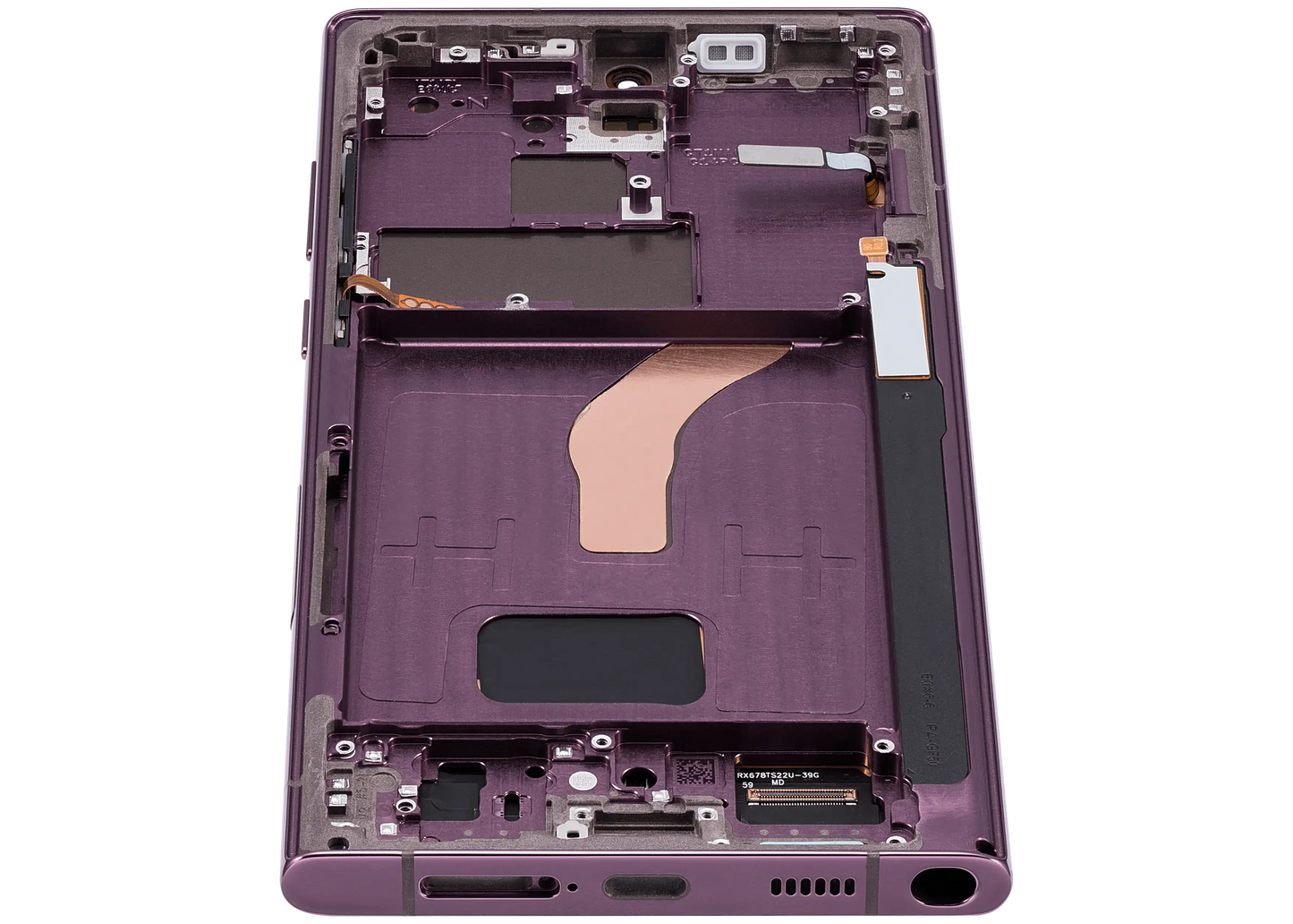 OLED Assembly With Frame For Samsung Galaxy S22 Ultra 5G (US & International Version) (Aftermarket Pro) (120Hz) (Burgundy)