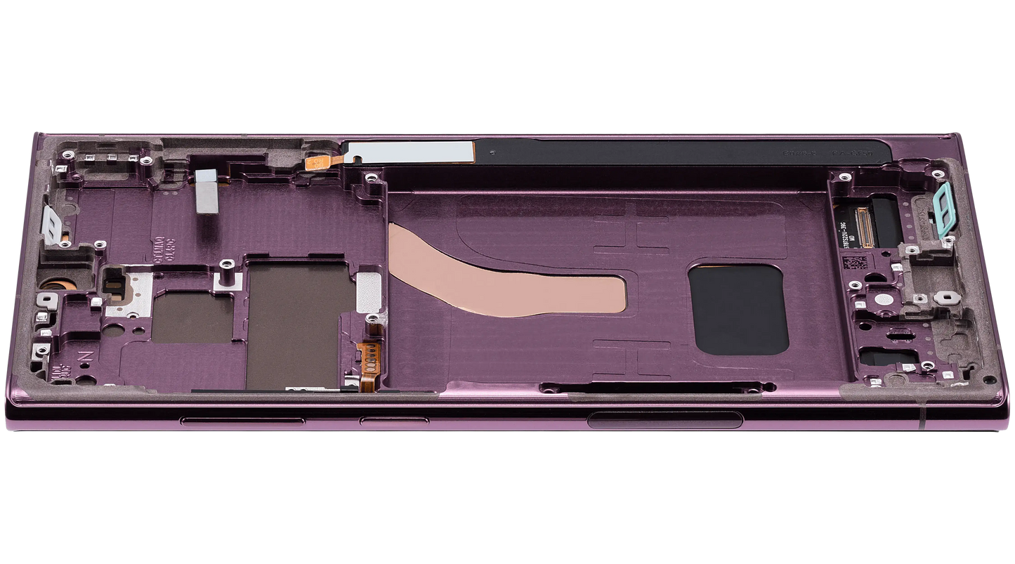 OLED Assembly With Frame For Samsung Galaxy S22 Ultra 5G (US & International Version) (Aftermarket Pro) (120Hz) (Burgundy)