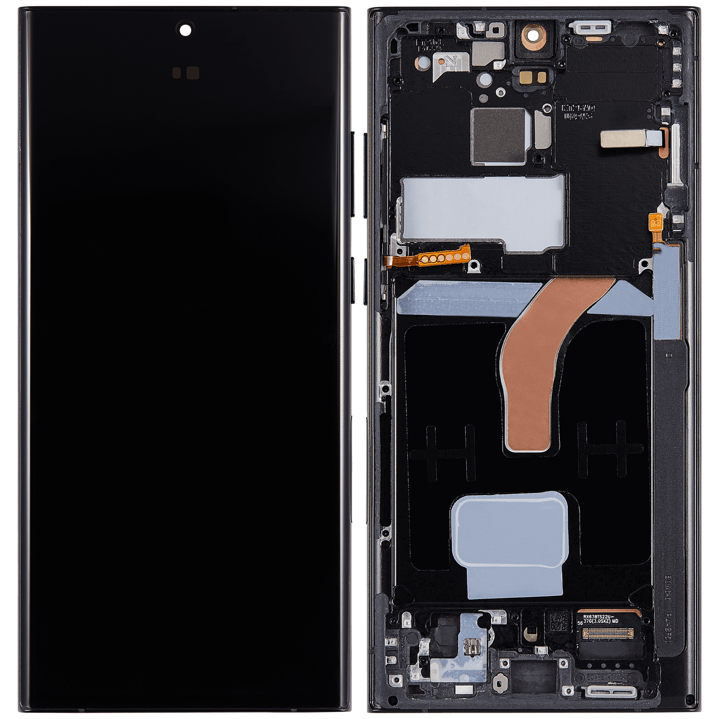 OLED Assembly With Frame For Samsung Galaxy S22 Ultra 5G (US & International Version) (Aftermarket Pro) (120Hz) (Graphite / Sky Blue / Red)