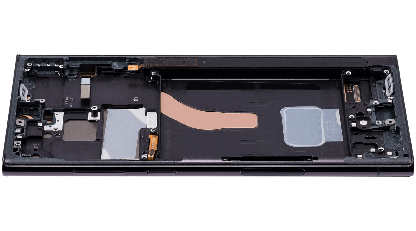 OLED Assembly With Frame For Samsung Galaxy S22 Ultra 5G (US & International Version) (Aftermarket Pro) (120Hz) (Phantom Black)