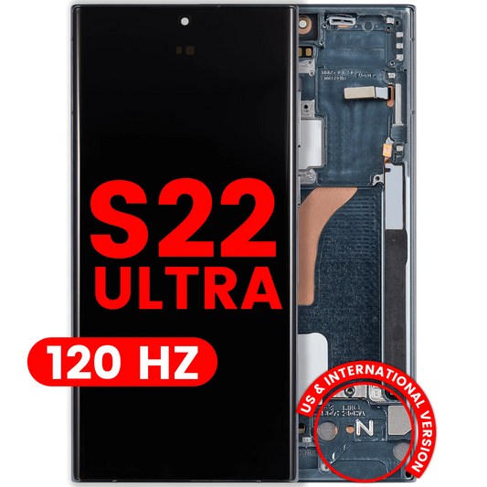 OLED Assembly With Frame For Samsung Galaxy S22 Ultra 5G (US & International Version) (Aftermarket Pro) (120Hz) (Green)